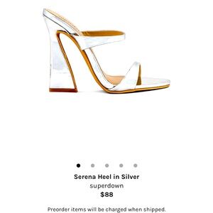 Superdown Serena heel in silver in pink!